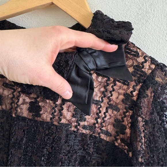 Vintage Black Lace Handmade Shift Dress - Picture 2 of 11